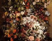 Bouquet of Flowers in a Vase - 古斯塔夫·库尔贝